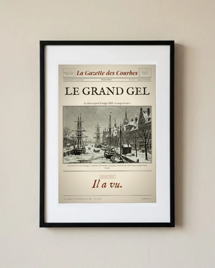 Le Grand Gel du budget SEO – Posters