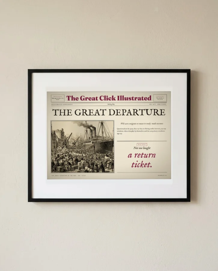 The Great Departure of Web Users – Posters