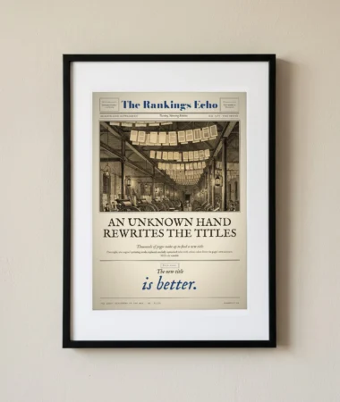 An Unknown Hand Rewrites the Titles – Posters