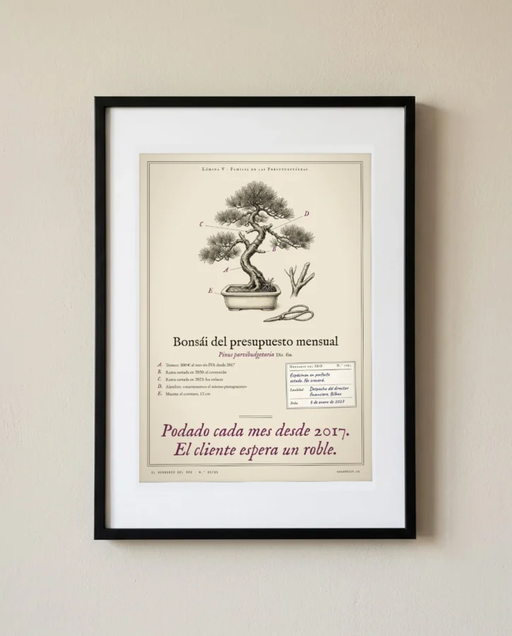 Bonsái del presupuesto mensual – Pósters