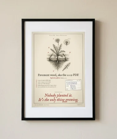 Pavement weed, aka the 2009 PDF – Posters