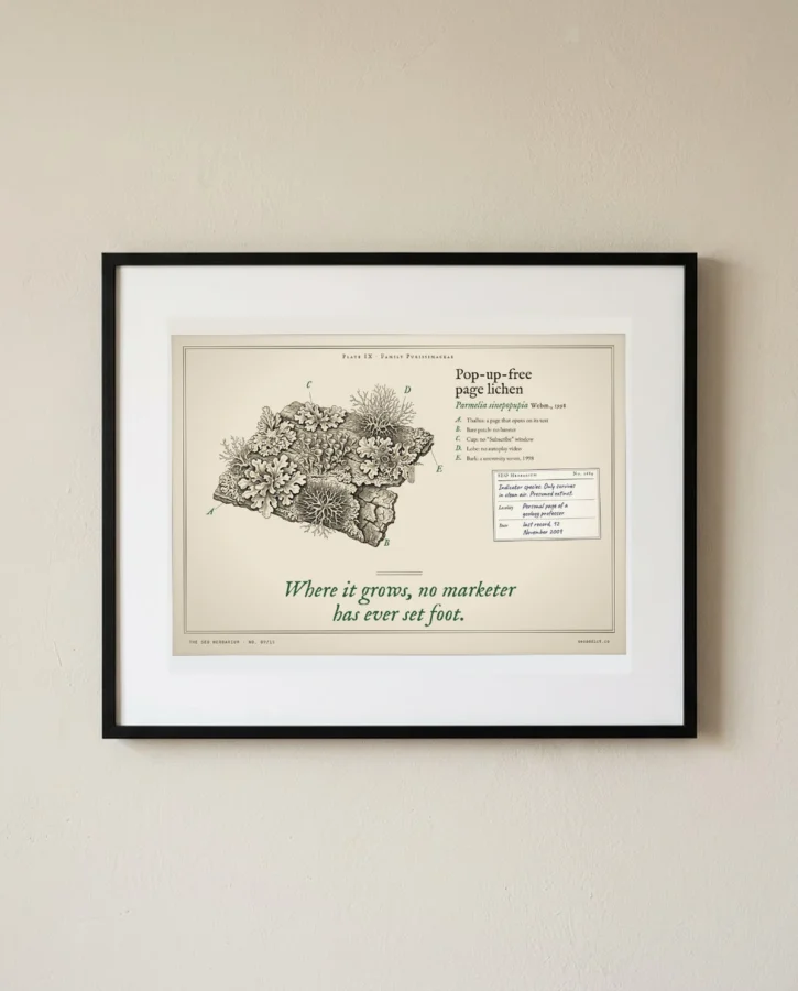Pop-up-free page lichen – Posters