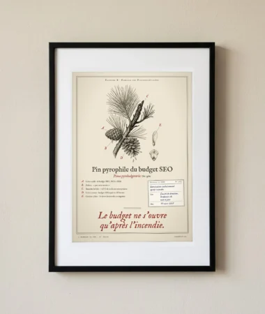 Pin pyrophile du budget SEO – Posters