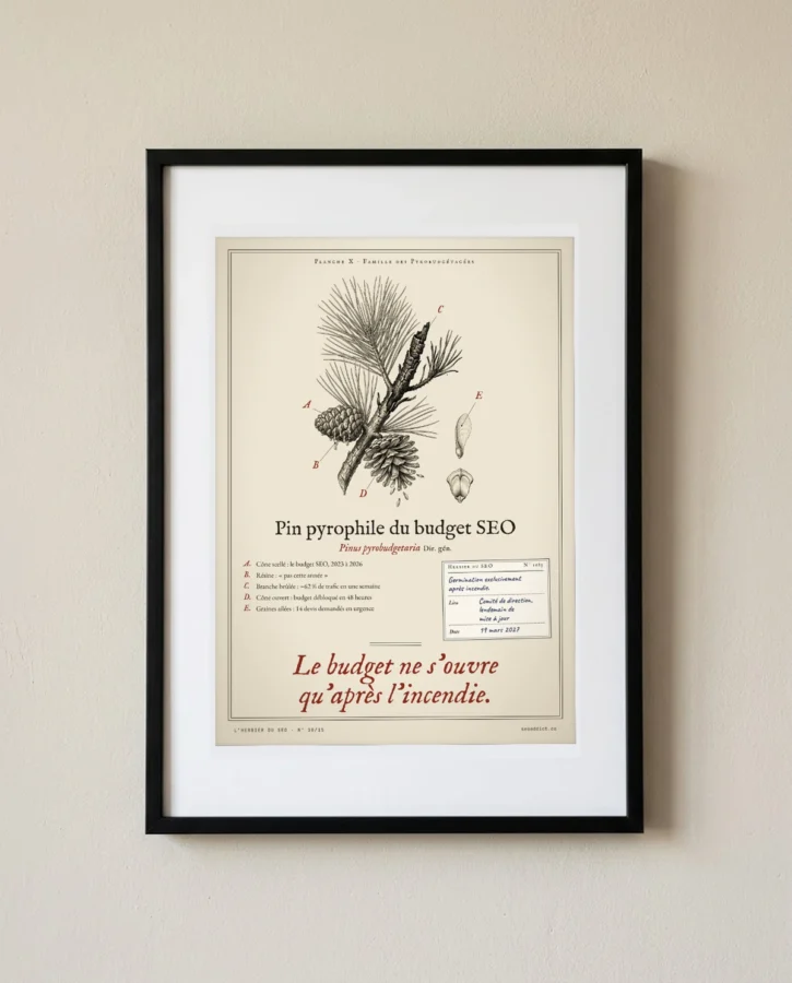 Pin pyrophile du budget SEO – Posters