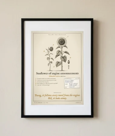 Sunflower of engine announcements – Posters