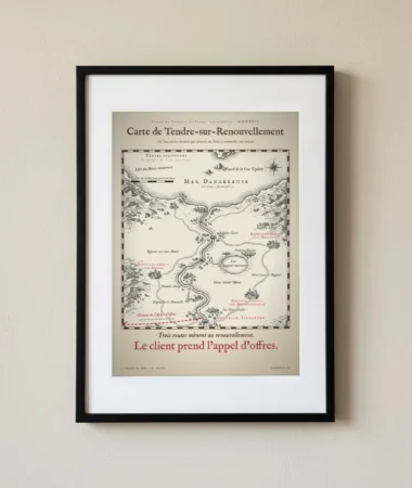 Carte de Tendre-sur-Renouvellement – Posters