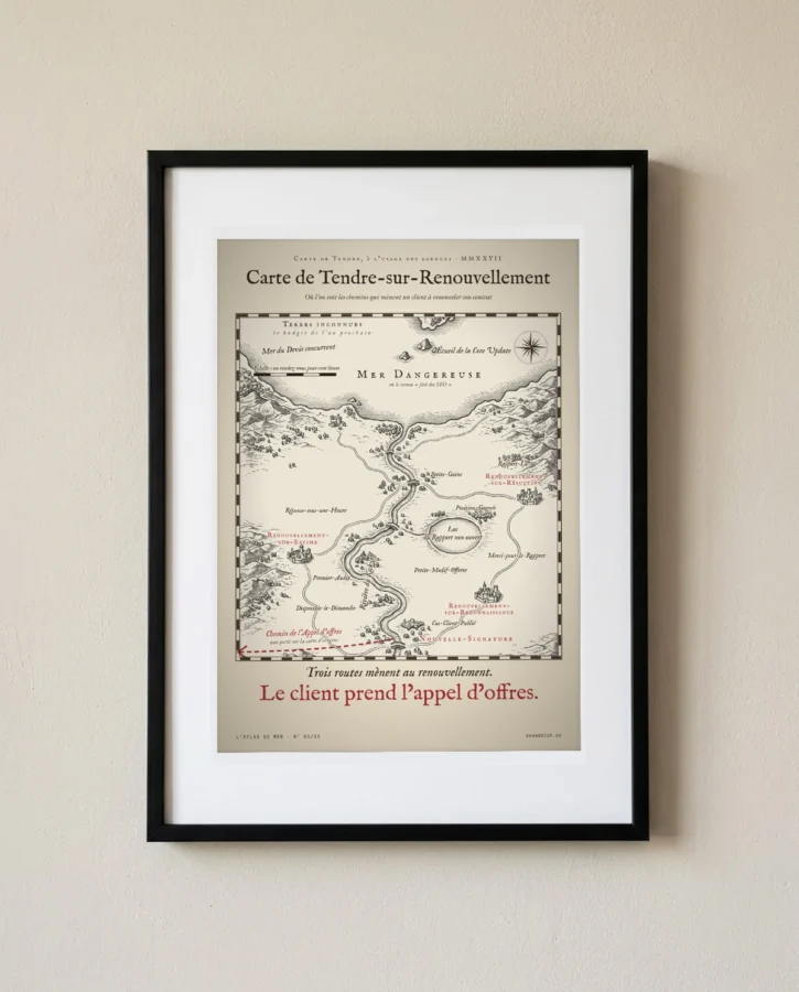 Carte de Tendre-sur-Renouvellement – Posters