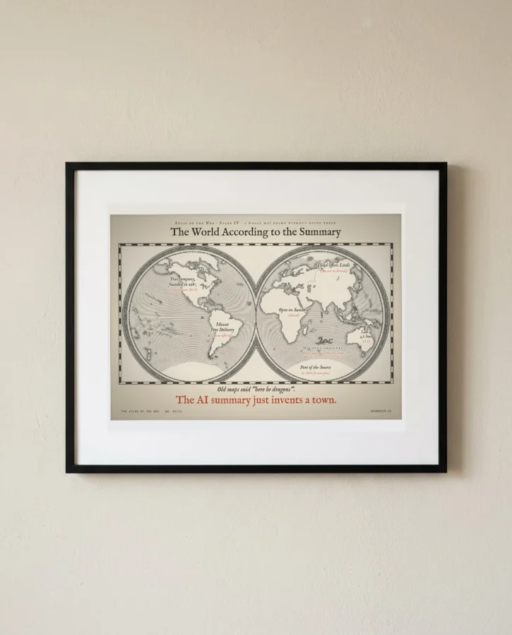 Here Be Dragons, According to the AI Summary – Posters