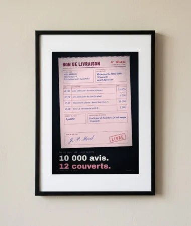 Bon de livraison : 10 000 avis, 12 couverts – Posters