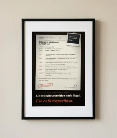 Informe de seguimiento: nada ilegal, qué sospechoso – Pósters