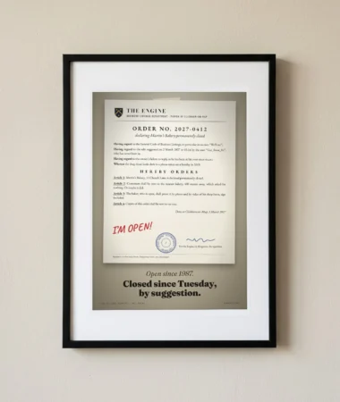 Closure order, by suggestion – Posters
