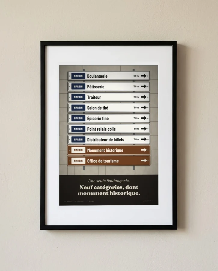 Neuf flèches pour une boulangerie – Posters