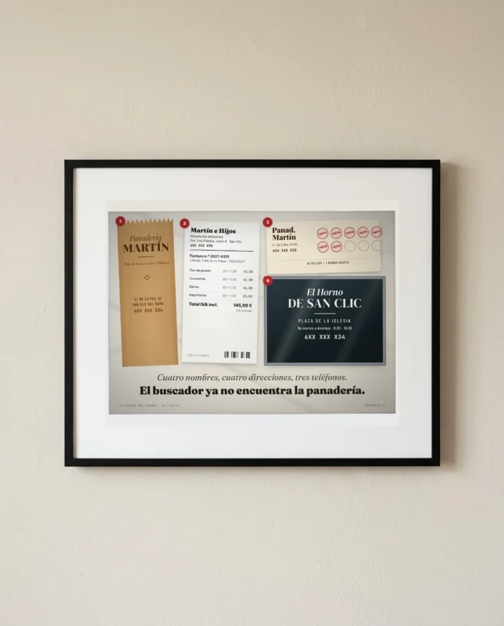 Cuatro papeles, cuatro panaderías – Pósters