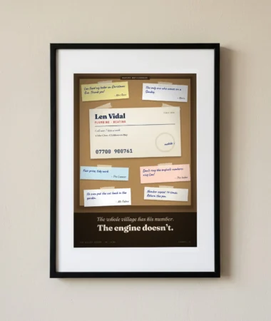 The plumber’s business card, no listing – Posters