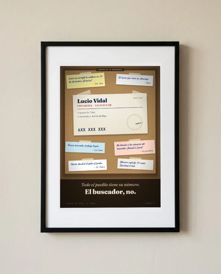 La tarjeta del fontanero, sin ficha – Pósters