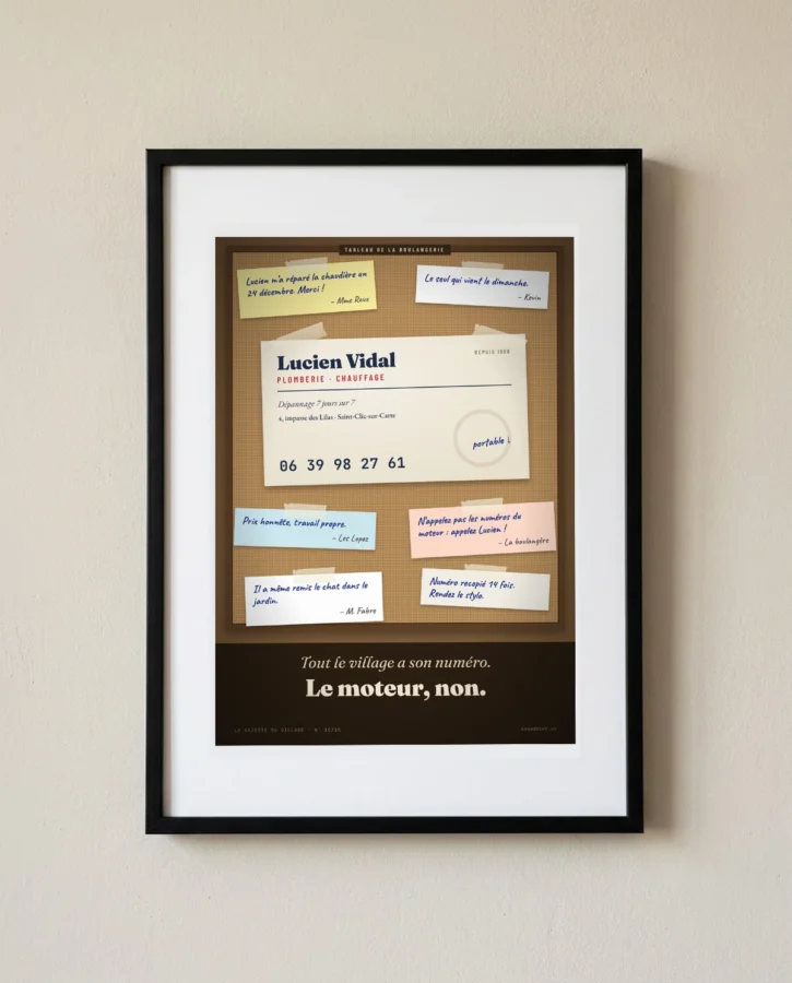 La carte de visite du plombier, sans fiche – Posters