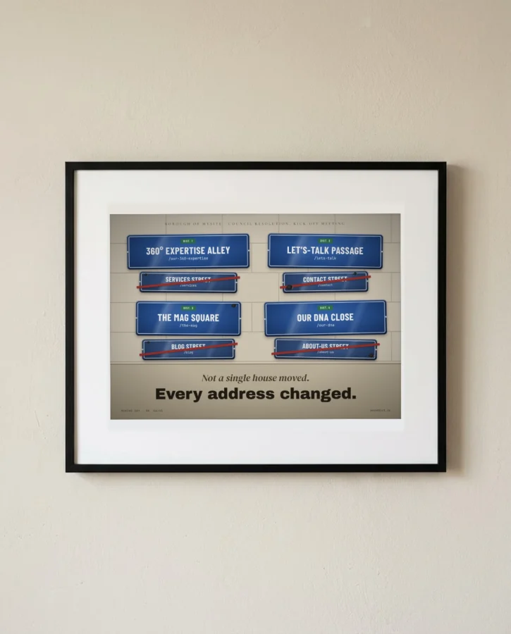 Renamed street signs: not a single house moved – Posters
