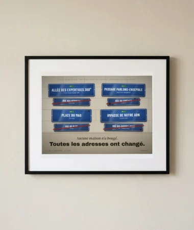 Plaques de rue rebaptisées : aucune maison n’a bougé – Posters
