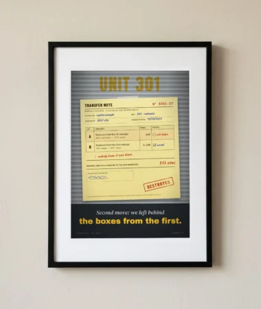 Transfer note: the boxes from the first move – Posters