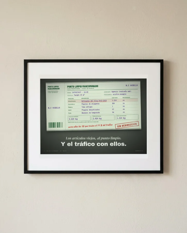 Ticket del punto limpio: los artículos viejos, y el tráfico con ellos – Pósters
