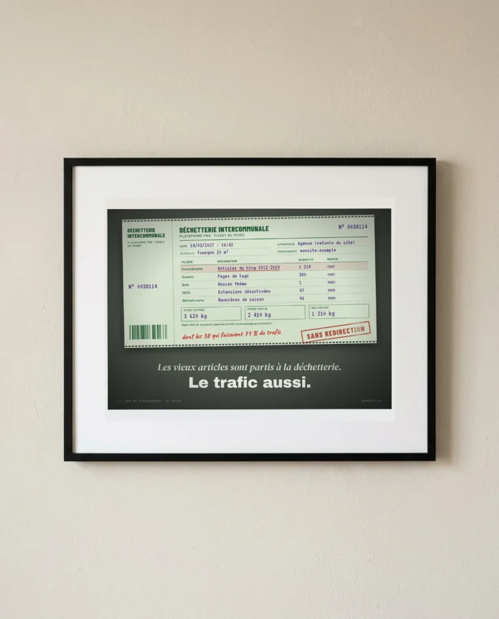 Ticket de déchetterie : les vieux articles, et le trafic avec – Posters