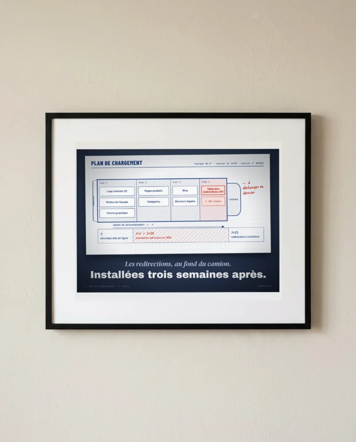 Plan de chargement : les redirections au fond du camion – Posters