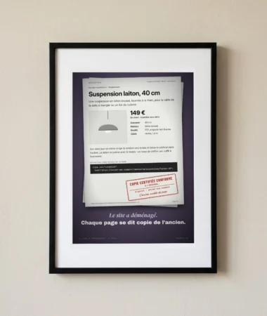 Copie conforme : l’original est à l’ancienne adresse – Posters