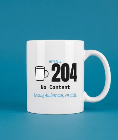 204 No Content, le mug du mois d’août – Maison et bureau