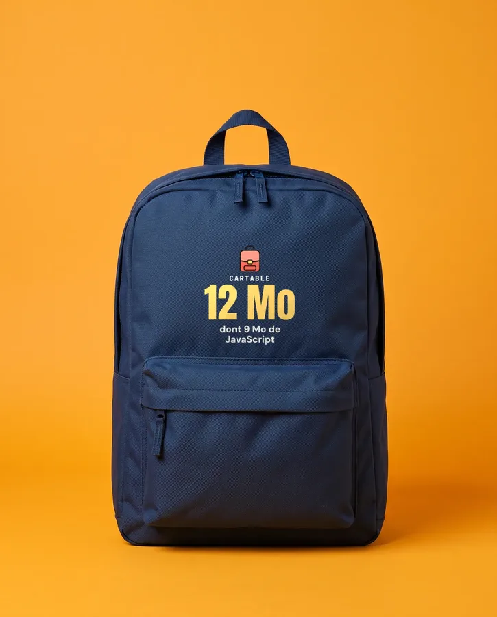 Cartable de 12 Mo, dont 9 de JavaScript – Sacs