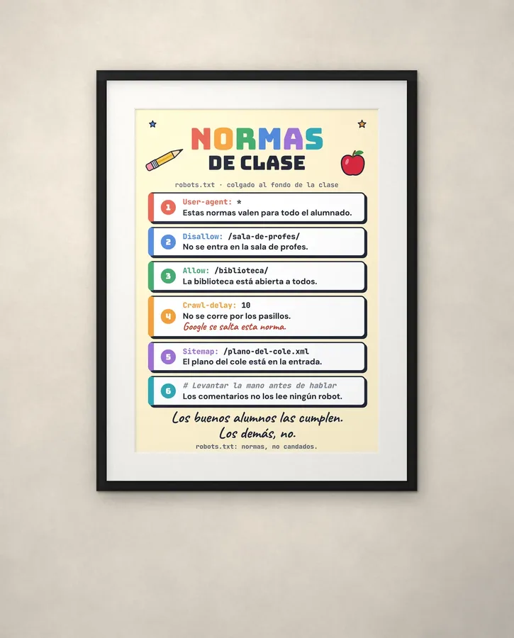 Normas de clase, versión robots.txt – Pósters