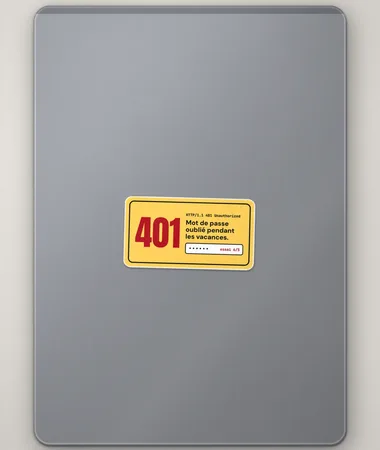 401 : mot de passe oublié pendant les vacances – Stickers