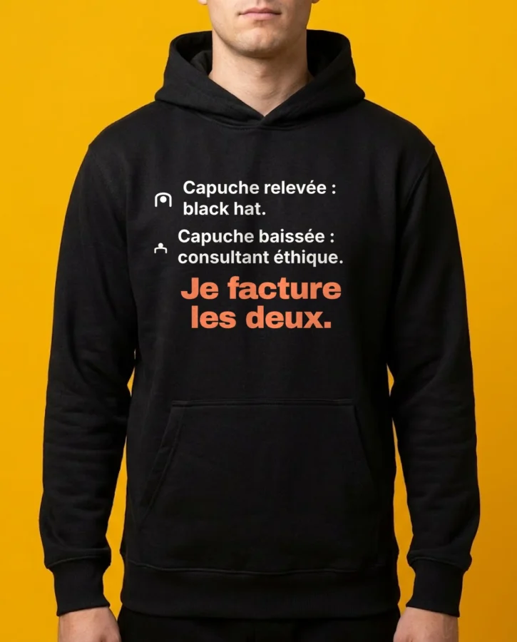 Capuche black hat, capuche éthique – Textile adulte