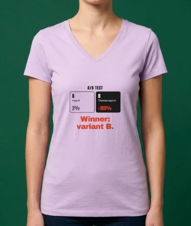 A/B test: Thomas wins – Adult apparel