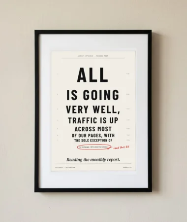 Reading the monthly report – Posters