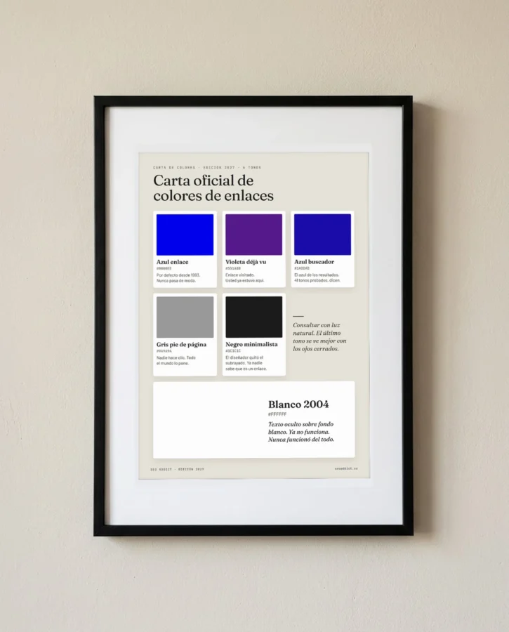 Carta oficial de colores de enlaces – Pósters