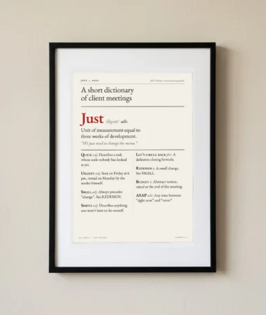 A short dictionary of client meetings – Posters