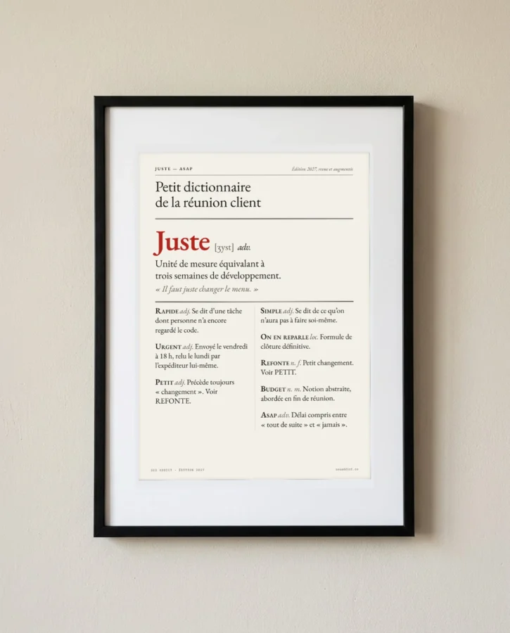 Petit dictionnaire de la réunion client – Posters