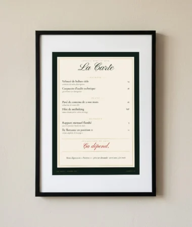 La carte de l'agence – Posters