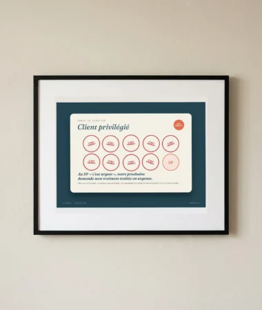 Carte de fidélité « C’est urgent » – Posters