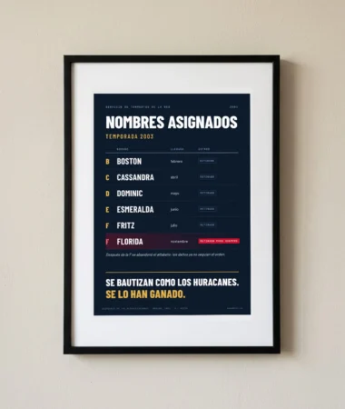 Nombres de tormentas, temporada 2003 – Pósters