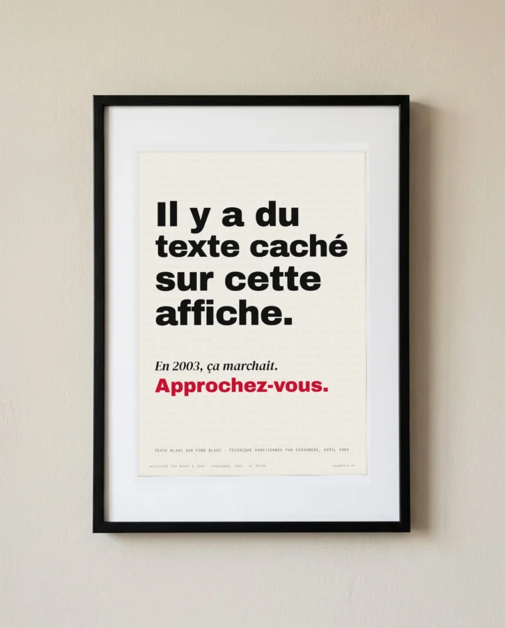 Il y a du texte caché sur cette affiche – Posters