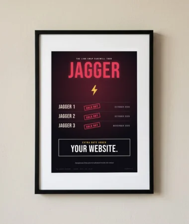 Jagger, three-date tour – Posters