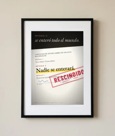 Convenio de intercambio de enlaces, rescindido – Pósters