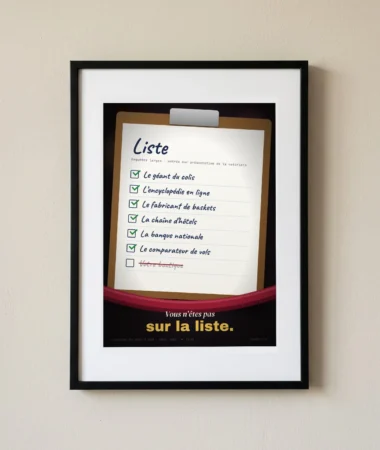 Vous n’êtes pas sur la liste – Posters