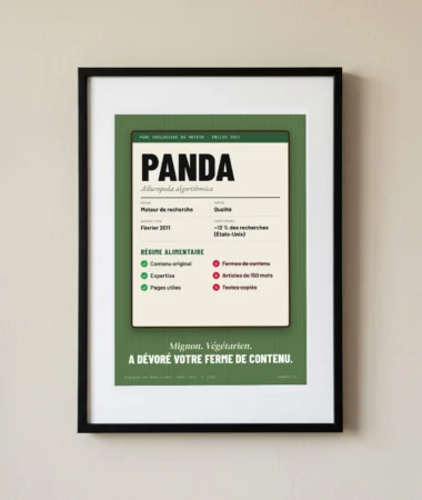 Panda, fiche de l’espèce – Posters