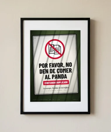 Por favor, no den de comer al panda – Pósters