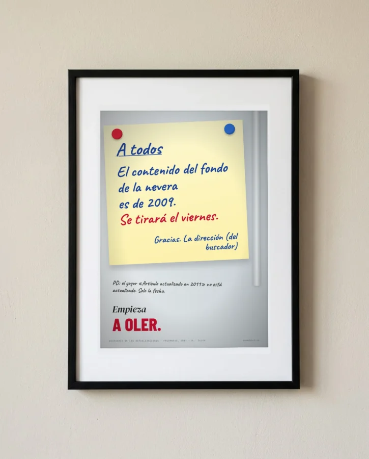 La nota en la nevera de la oficina – Pósters