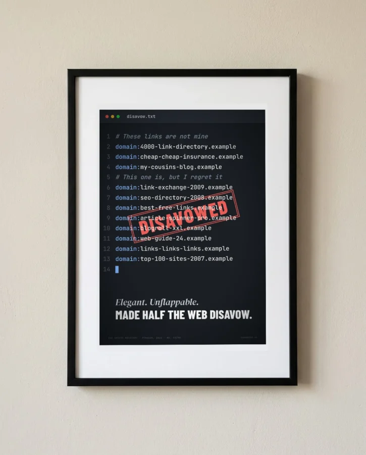 Penguin, disavow form – Posters