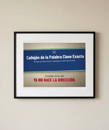Avenida de la Palabra-Clave-Exacta, degradada – Pósters