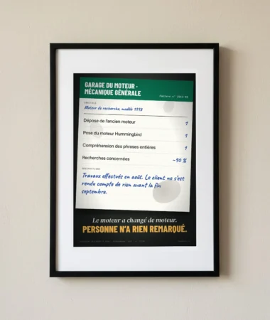 Remplacement du moteur complet – Posters